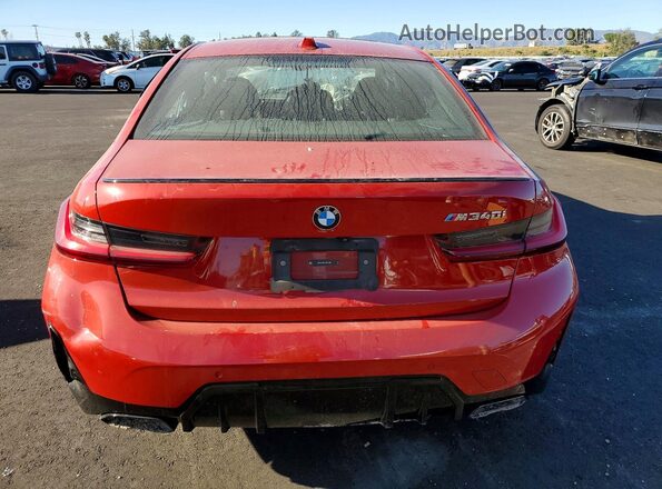 3MW49FS06P8D41536 2023 BMW M3 Red Вид ззаду