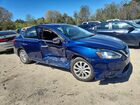 2019 Nissan Sentra Sv Синий vin: 3N1AB7AP0KY284468