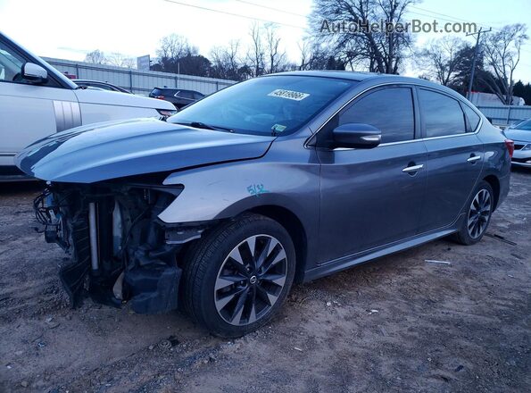 3N1AB7AP0KY327657 2019 NISSAN SENTRA Gray Vista tres cuartos delantera izquierda