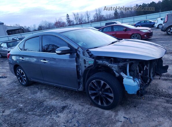 3N1AB7AP0KY327657 2019 NISSAN SENTRA Gray Delantero derecho