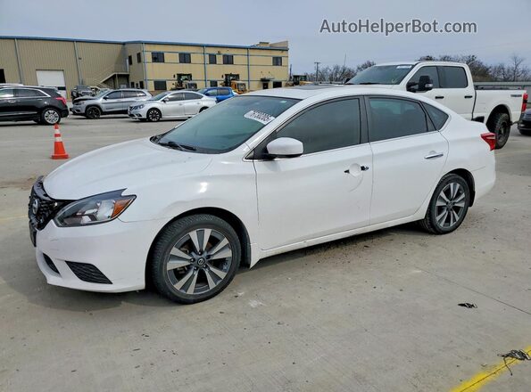 3N1AB7AP2KY448920 2019 NISSAN SENTRA Белый Передняя левая четверть