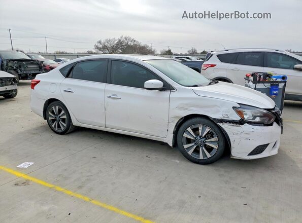 3N1AB7AP2KY448920 2019 NISSAN SENTRA Белый Передняя правая четверть
