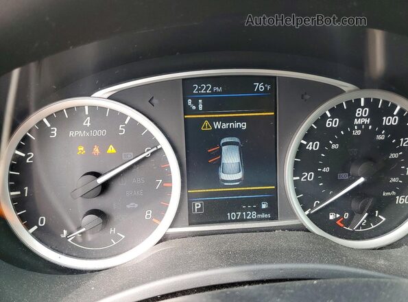 3N1AB7AP2KY448920 2019 NISSAN SENTRA Белый Вид щитка приборов