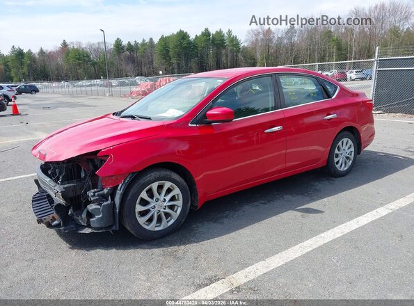3N1AB7AP3KY266546 2019 NISSAN SENTRA Red Vista tres cuartos delantera izquierda