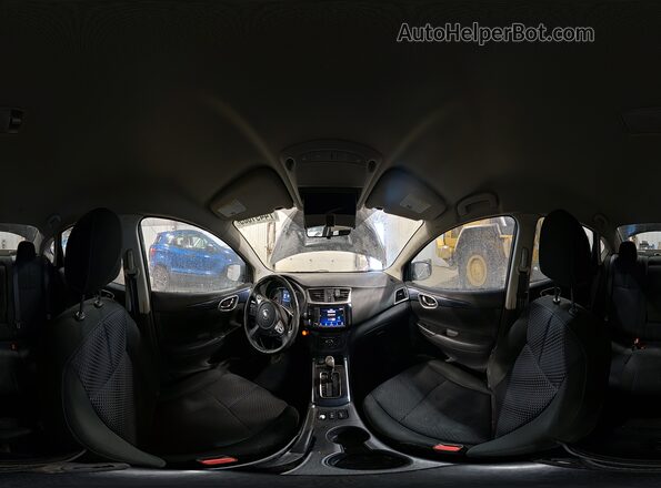 3N1AB7AP3KY293312 2019 NISSAN SENTRA Black Widok wnętrza 360 stopni