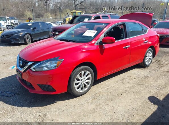 3N1AB7AP4KY237301 2019 NISSAN SENTRA Red Vista tres cuartos delantera izquierda