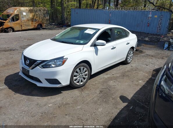 3N1AB7AP5KY406595 2019 NISSAN SENTRA White Vista tres cuartos delantera izquierda