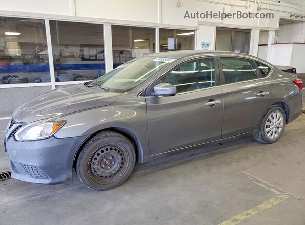 3N1AB7AP6GL646002 2016 NISSAN SENTRA Gray წინა მარცხენა ხედი სამი მეოთხედიდან