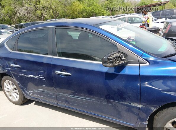 3N1AB7AP6KY216563 2019 NISSAN SENTRA Blue Вид задньої частини салону