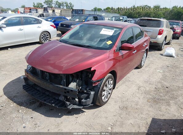 3N1AB7AP8GY315022 2016 NISSAN SENTRA Красный Передняя левая четверть