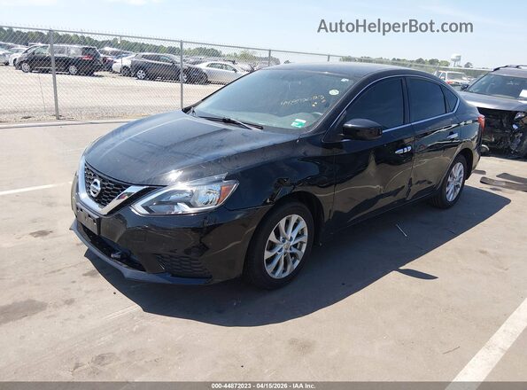 3N1AB7AP9JY256005 2018 NISSAN SENTRA Black წინა მარცხენა ხედი სამი მეოთხედიდან