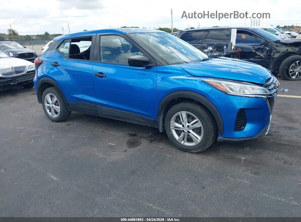 3N1CP5BV9ML545494 2021 NISSAN KICKS Синий Передняя правая четверть