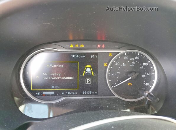 3N1CP5DV2LL531089 2020 NISSAN KICKS White Vista del cuadro de instrumentos