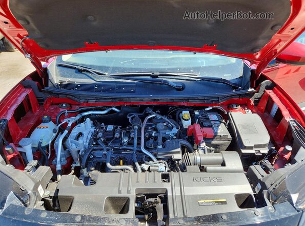 3N8AP6CB9SL406708 2025 NISSAN KICKS Red Vista del compartimento del motor