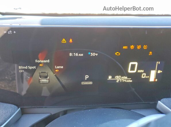 3N8AP6CBXTL308501 2026 NISSAN KICKS Белый Вид щитка приборов