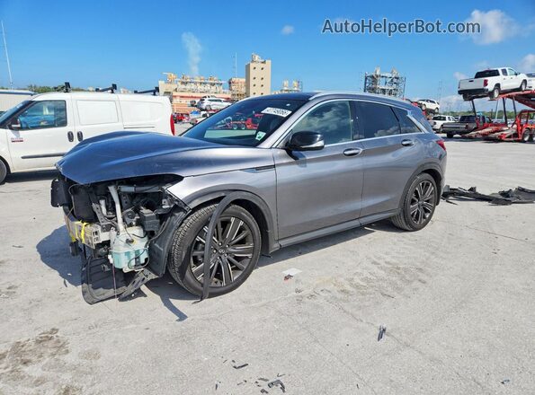 3PCAJ5BA0MF110980 2021 INFINITI QX50 Серый Передняя левая четверть