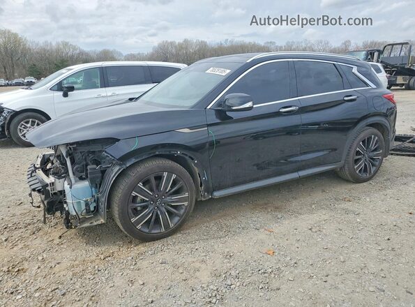 3PCAJ5BA1MF121289 2021 INFINITI QX50 Black Առջևի ձախ երեք քառորդ տեսարան