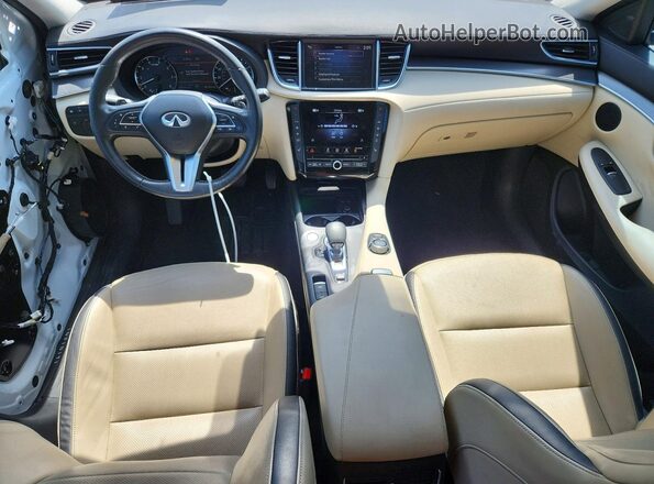 3PCAJ5BAXNF120109 2022 INFINITI QX50 White Вид панелі приладів