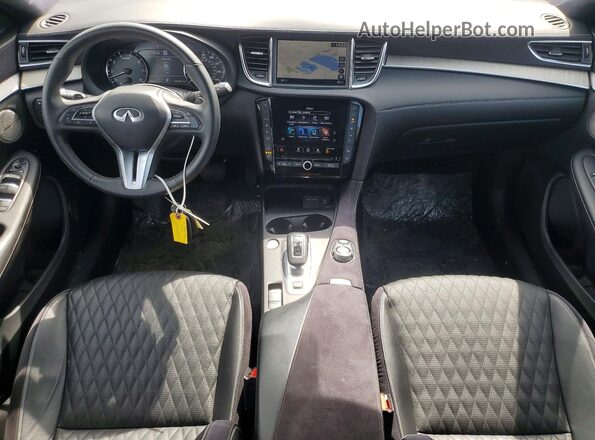 3PCAJ5DB0PF106437 2023 INFINITI QX50 White Вид панелі приладів