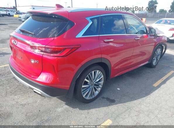 3PCAJ5DBXPF123360 2023 INFINITI QX50 Красный Задняя правая четверть