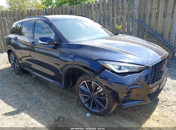 3PCAJ5FB2RF108206 2024 INFINITI QX50 Dark Blue Передня права чверть