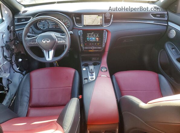 3PCAJ5FB6RF110993 2024 INFINITI QX50 White Widok deski rozdzielczej