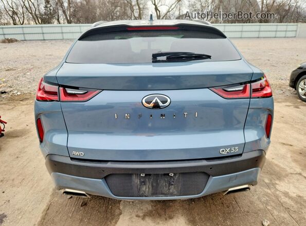 3PCAJ5J36NF111118 2022 INFINITI QX55 Blue Вид ззаду