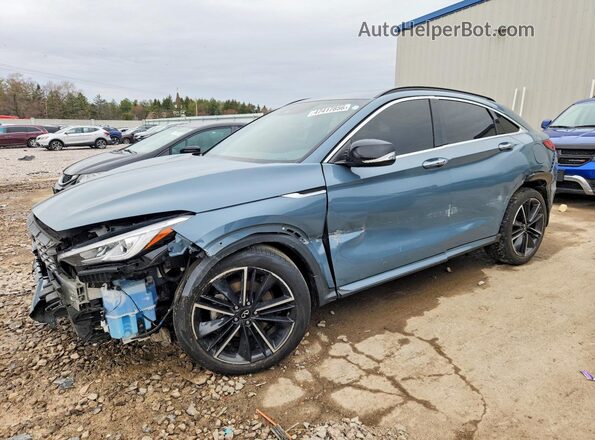 3PCAJ5J36NF111118 2022 INFINITI QX55 Blue Передня ліва чверть