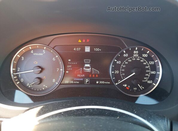 3PCAJ5K30NF115390 2022 INFINITI QX55 Blue Instrument cluster view