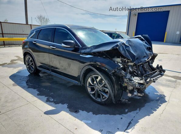 3PCAJ5M10KF124453 2019 INFINITI QX50 Black Передня права чверть