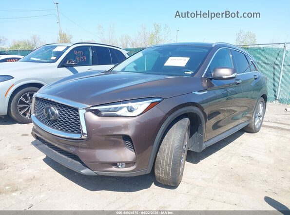 3PCAJ5M34KF139703 2019 INFINITI QX50 Brown Vista tres cuartos delantera izquierda