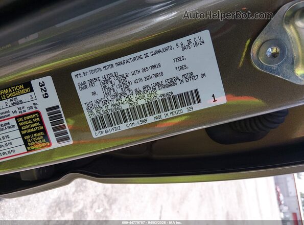 3TYLC5LN8RT010461 2024 TOYOTA TACOMA HYBRID Green Շարժիչի բաժամունքի տեսք