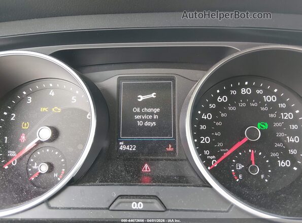 3VV0B7AX6KM089458 2019 VOLKSWAGEN TIGUAN Белый Вид задних сидений