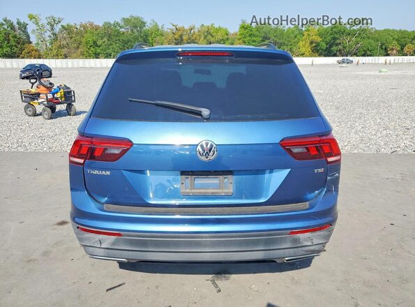 3VV1B7AX1JM021426 2018 VOLKSWAGEN TIGUAN Синий Вид сзади