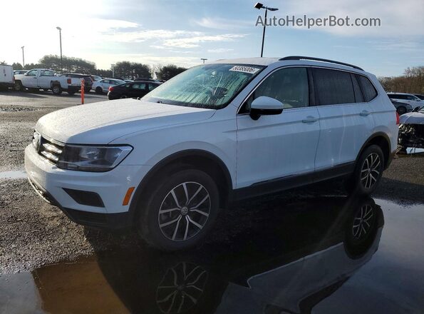 3VV2B7AX3MM032212 2021 VOLKSWAGEN TIGUAN White Առջևի ձախ երեք քառորդ տեսարան