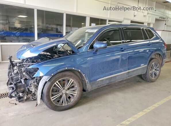 3VV2B7AX6JM066110 2018 VOLKSWAGEN TIGUAN Синий Передняя левая четверть