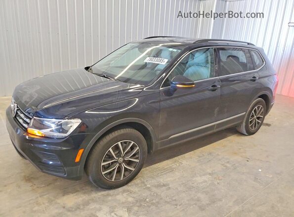 3VV2B7AX8MM064119 2021 VOLKSWAGEN TIGUAN Black Առջևի ձախ երեք քառորդ տեսարան