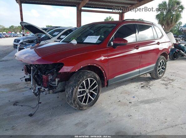 3VV3B7AX5MM051574 2021 VOLKSWAGEN TIGUAN Red Przód lewy