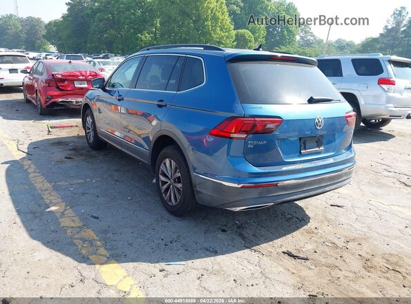 3VV3B7AX8JM055162 2018 VOLKSWAGEN TIGUAN Синий Задняя левая четверть