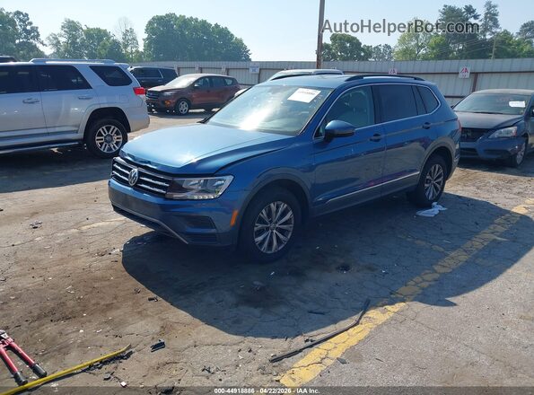 3VV3B7AX8JM055162 2018 VOLKSWAGEN TIGUAN Синий Передняя левая четверть