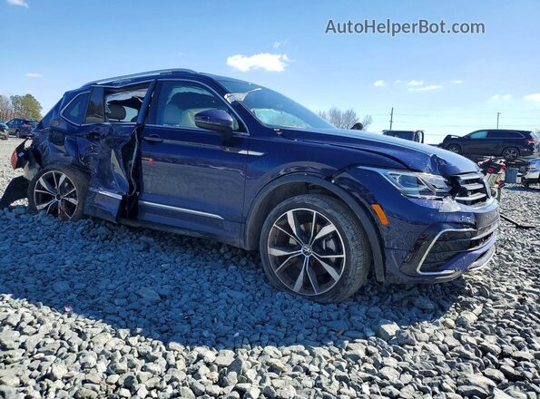 3VV4B7AX9NM169309 2022 VOLKSWAGEN TIGUAN Blue Delantero derecho