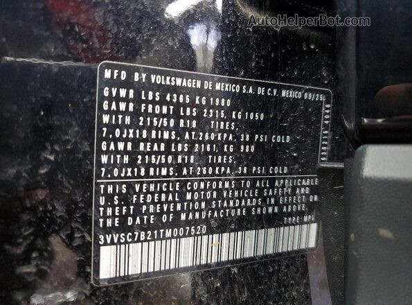 3VVSC7B21TM007520 2026 VOLKSWAGEN TAOS Black Widok komory silnika