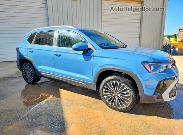 3VVSC7B2XTM037387 2026 VOLKSWAGEN TAOS Синий Передняя правая четверть