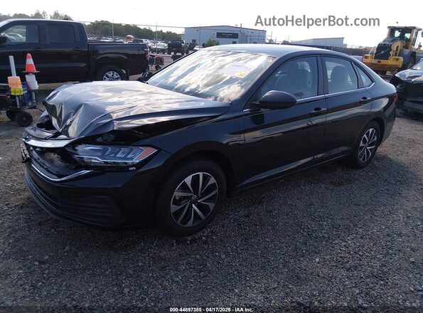 3VW5M7BU4RM100726 2024 VOLKSWAGEN JETTA Черный Передняя левая четверть