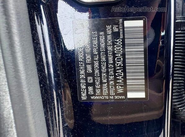 WP1AA2AY5KDA03066 2019 PORSCHE CAYENNE Black Vista de los asientos traseros