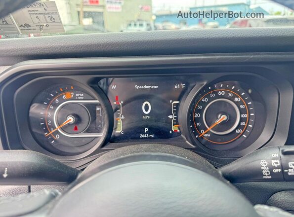 1C4PJXDN5SW643261 2025 JEEP WRANGLER Black Instrument cluster view