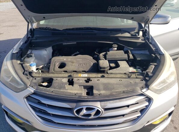 5XYZU3LB7JG509850 2018 HYUNDAI SANTA FE Silver Вид наклейки з VIN-кодом