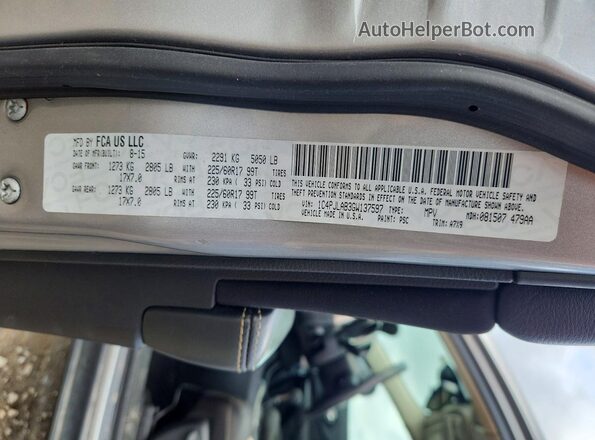 1C4PJLAB3GW137597 2016 JEEP CHEROKEE Silver 