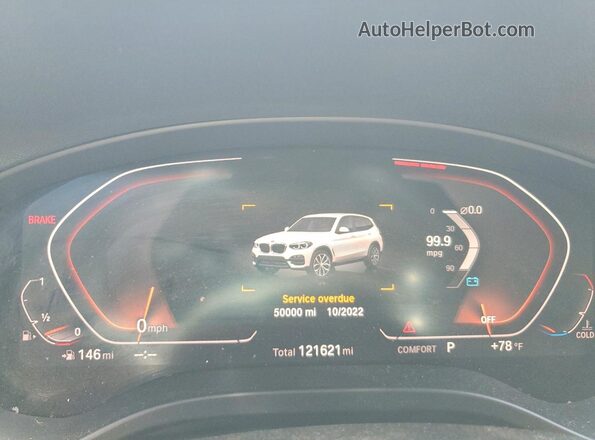 5UXTY3C02LLU72544 2020 BMW X3 White Вид задніх сидінь