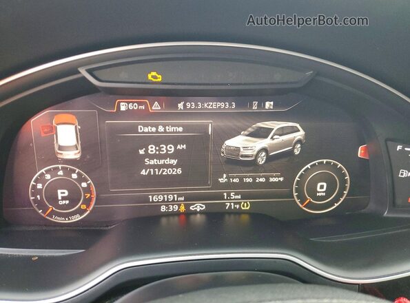 WA1LAAF78KD046881 2019 AUDI Q7 Черный Вид задних сидений